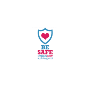 logo Be Safe- impariamo a proteggerci con cuoricino rosso